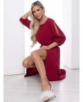 Платье Танго вдвоем (бордовое) П11824