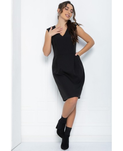 Платье Кембридж (черное) П12078