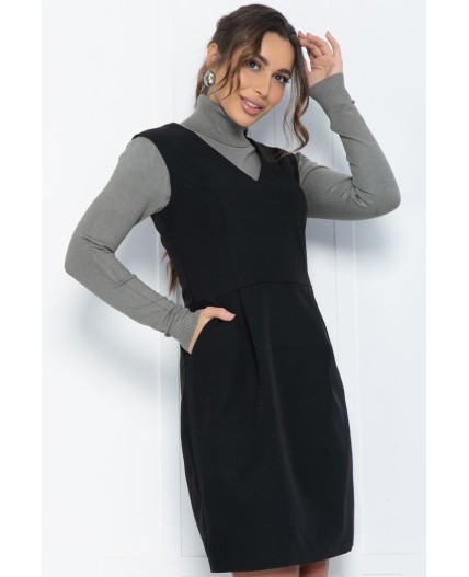 Платье Кембридж (черное) П12078