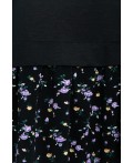 Платье бохо (черное/цветы)  П12724-10