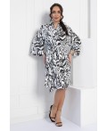 Халат Кимоно (черно-белый) ДО12834-21