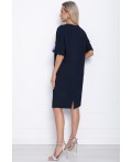 Платье Кайла люкс комбинированное (синее) П10873