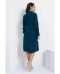 Платье-рубашка В большом городе (сине-зеленое) П12798М