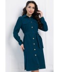 Платье-рубашка В большом городе (сине-зеленое) П12798М