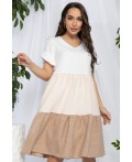 Платье Летний поцелуй (бежевое) П12821-12М