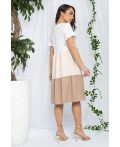 Платье Летний поцелуй (бежевое) П12821-12М