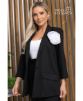 Пиджак льняной Мэрлин (черный) Б13239-7М