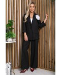 Пиджак льняной Мэрлин (черный) Б13239-7М