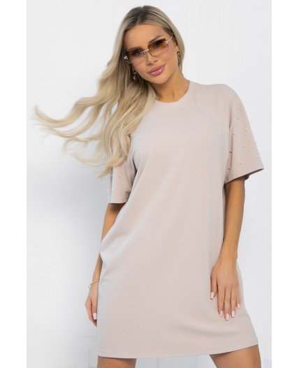 Платье Жемчужина коллекции (бежевое) П13313-1М