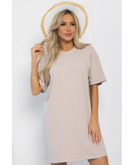 Платье Жемчужина коллекции (бежевое) П13313-1М