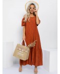 Платье Летний сад (оранжевое) П13311-1М