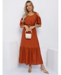 Платье Летний сад (оранжевое) П13311-1М