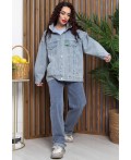 Жакет джинсовый Милана (серо-голубая) Б13370-4М