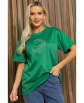Футболка с вышивкой Эксклюзив (зеленая) Б12765-11М