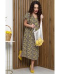 Платье Мелодия любви (серо-желтое) П13364-4М