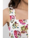 Платье Цветочные узоры (белое) П13504-30М