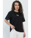 Футболка Аника (черная/коты) Б13494-20М
