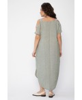 Платье В отпуск (зеленый меланж) П13708-8М