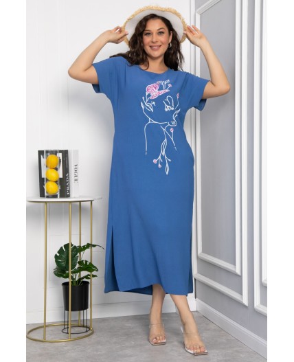 Платье Загадка (синее) П13704-8М