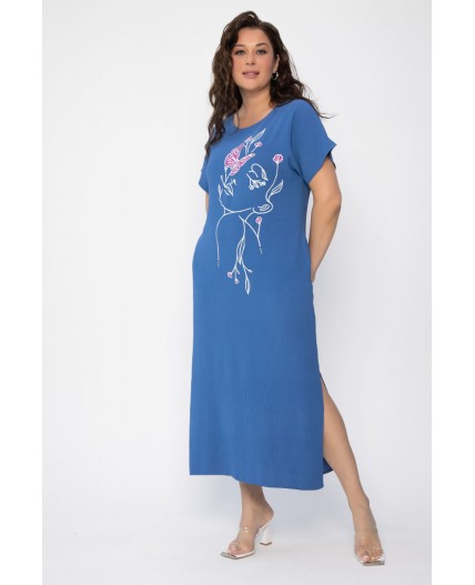 Платье Загадка (синее) П13704-8М