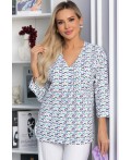 Блуза Статица (бело-сиреневая) Б13774-16М