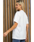 Футболка с вышивкой Эксклюзив (белая) Б12766-11М