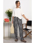 Брюки Роклетт (черно-белые) Б13955-10М