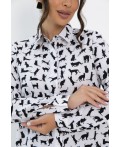 Рубашка Надель (белая/кошки) Б13844-16М