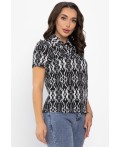 Поло Тренди (черное/узор) Б14093-10М