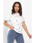 Футболка Мэнси (белая/цветы) Б14127-4М