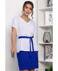 Костюм Лэдис (бело-синий) К14101-14М