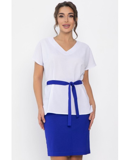 Костюм Лэдис (бело-синий) К14101-14М