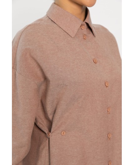 Рубашка Свободное падение (бежевая) Б14191-5М