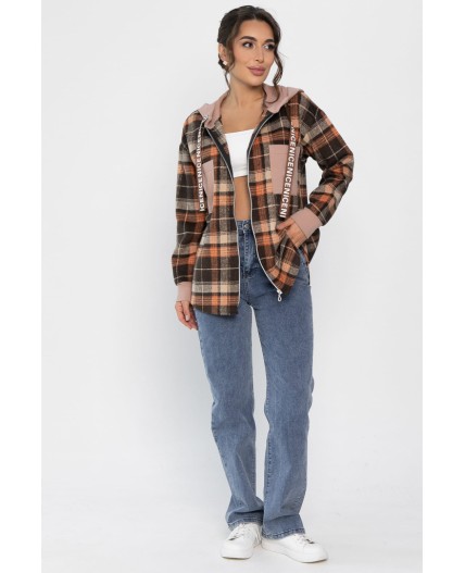 Рубашка Больше чем стиль НЬЮ (коричневая)  Б13907-50М