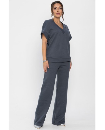Костюм трикотажный Уютный шарм (серо-синий) К14251-5М