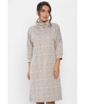 Платье трикотажное Никс (бежевый лео) П14279-4М