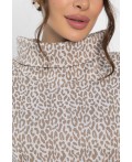 Платье трикотажное Никс (бежевый лео) П14279-4М