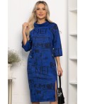 Платье трикотажное Конфетти (синее) П14294-18М