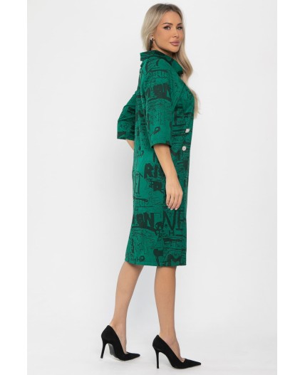 Платье трикотажное Конфетти (зеленое) П14295-18М