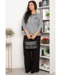 Блуза Лариса (серая) Б14312-18М