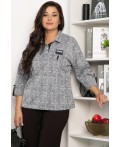 Блуза Лариса (серая) Б14312-18М