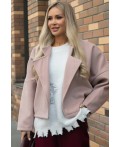 Пальто укороченное Хайт  (пудра) Б14315-7М