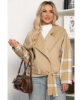 Пальто укороченное Хайт (бежевое) Б14314-7М