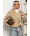 Пальто укороченное Хайт (бежевое) Б14314-7М