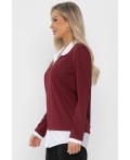 Пуловер На высоте (вишневый) Б14324-12М