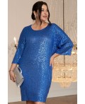 Платье с пайетками Латина (сапфир) П14321-34М