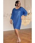 Платье с пайетками Латина (сапфир) П14321-34М