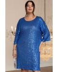 Платье с пайетками Латина (сапфир) П14321-34М