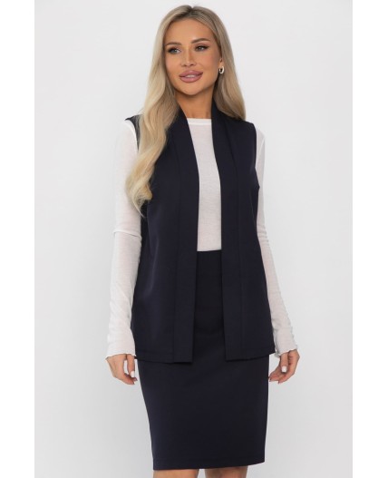 Костюм с юбкой Окси (темно-синий) К14337-8М