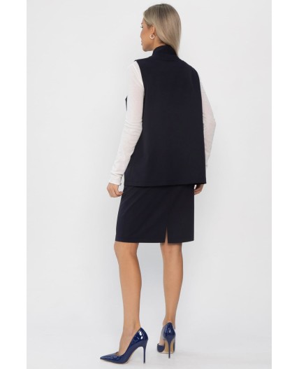 Костюм с юбкой Окси (темно-синий) К14337-8М